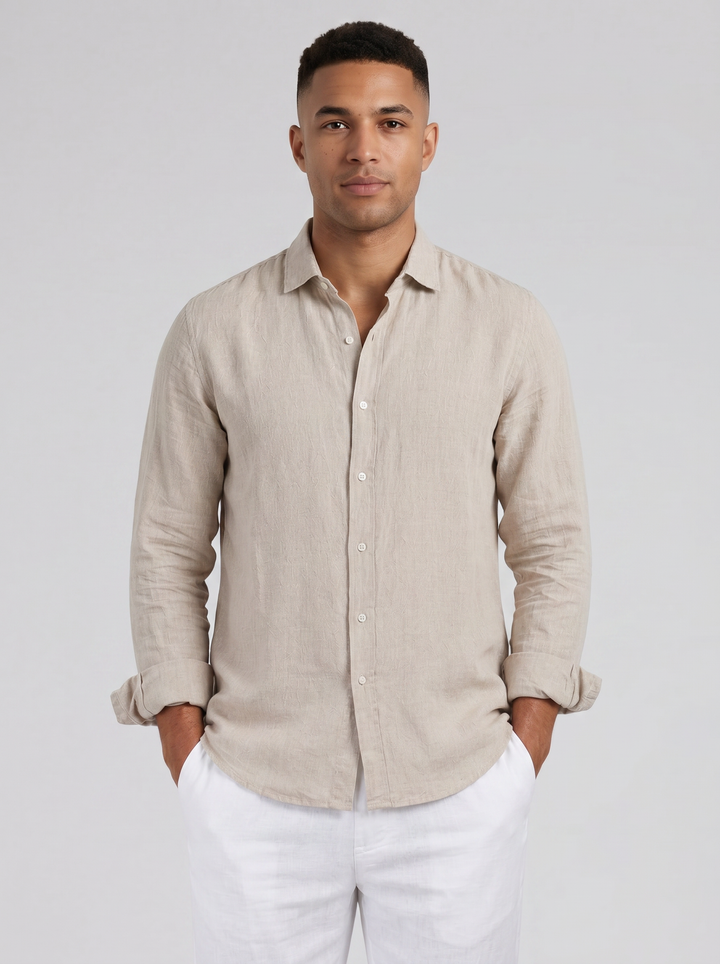 Men's Linen Shirt, Button-Down