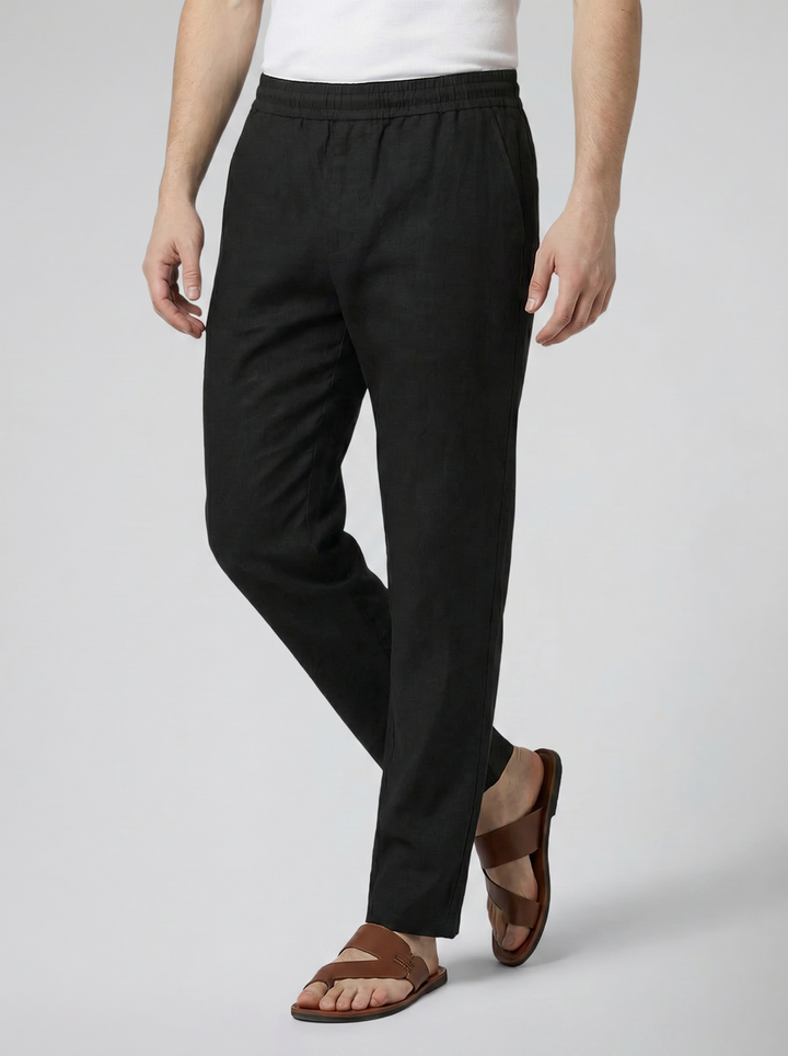 Men's Linen Drawstring Trousers – Relaxed Lightweight Fit