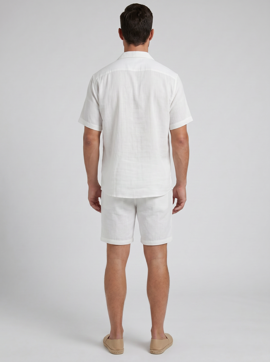 Men's Co-ord Set – Linen Resort Shirt & Shorts