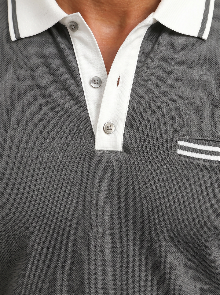 Men's Long-Sleeve Polo Shirt – Smart Casual Fit