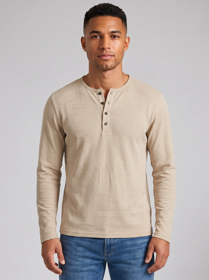 Men's Cotton Shirt – Slim-Fit Long-Sleeve