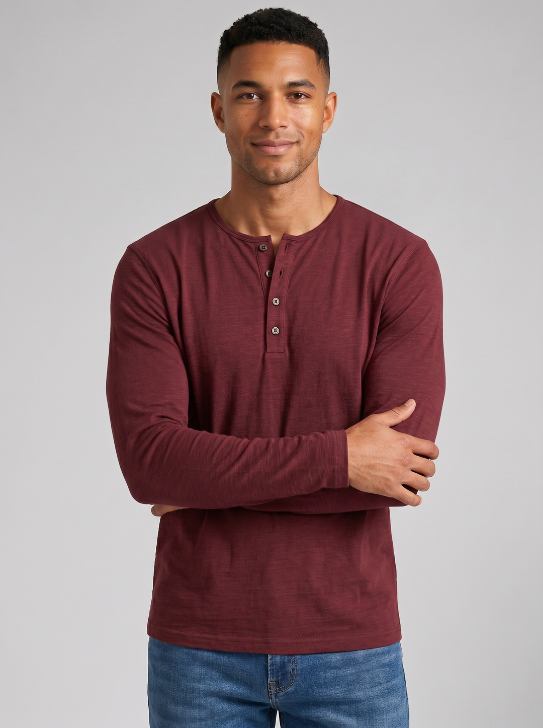Men's Cotton Shirt – Slim-Fit Long-Sleeve