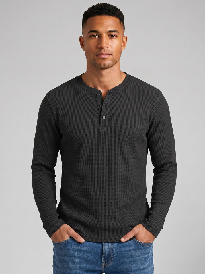 Men's Cotton Shirt – Slim-Fit Long-Sleeve