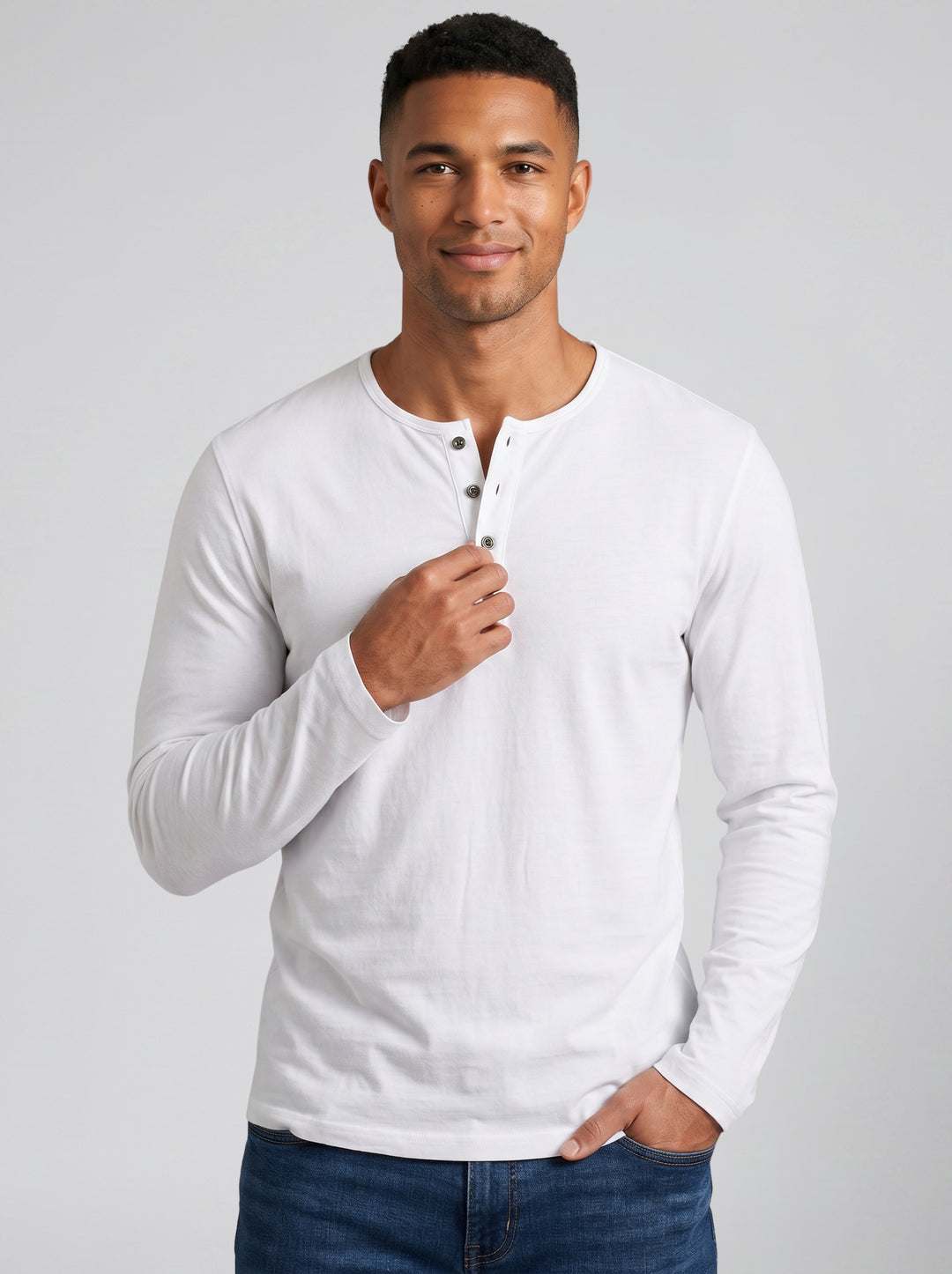 Men's Cotton Shirt – Slim-Fit Long-Sleeve