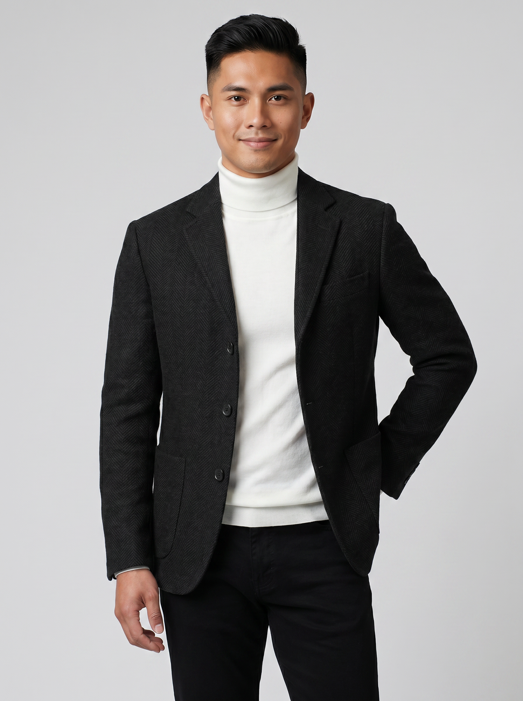 Men's Blazer – Herringbone Wool