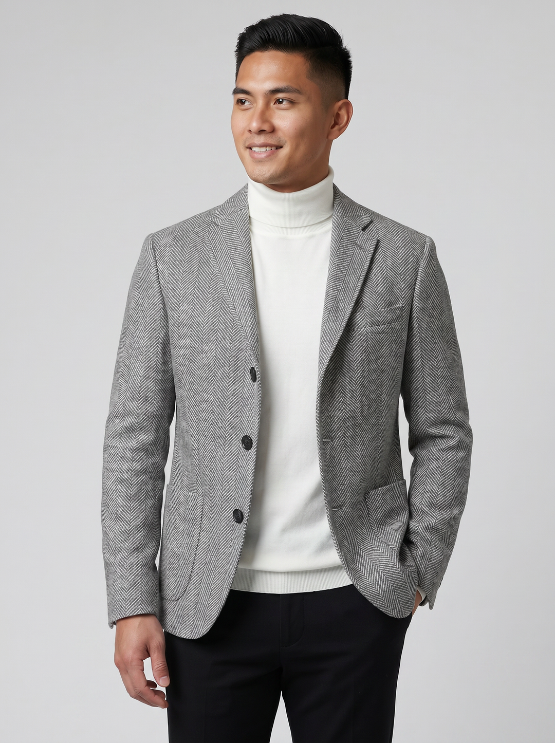 Men's Blazer – Herringbone Wool