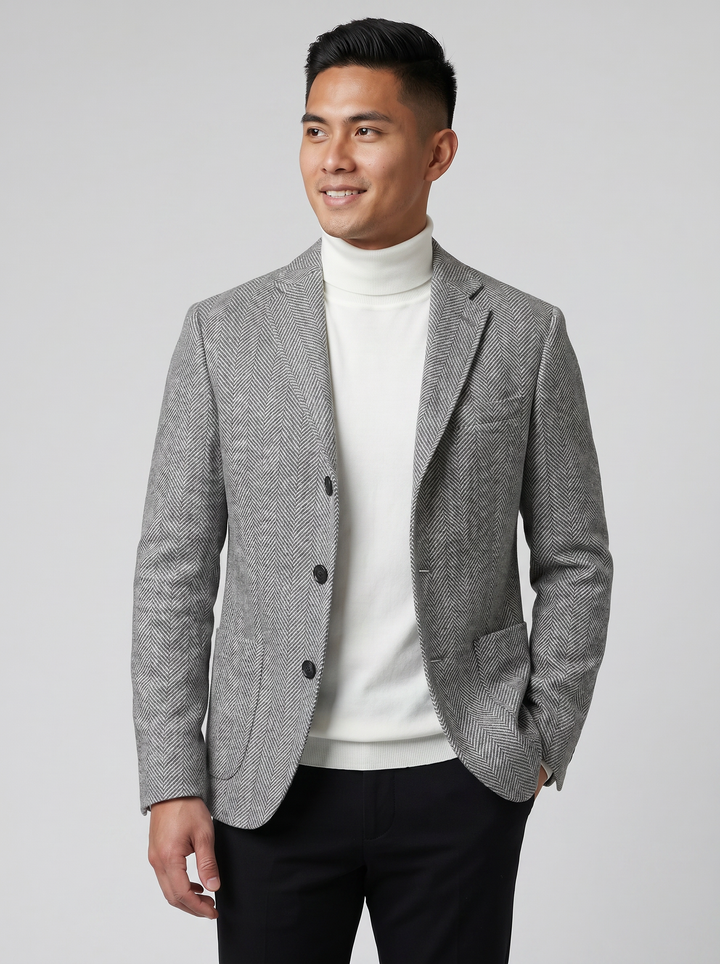 Men's Blazer – Herringbone Wool