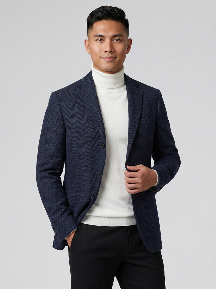 Men's Blazer – Herringbone Wool