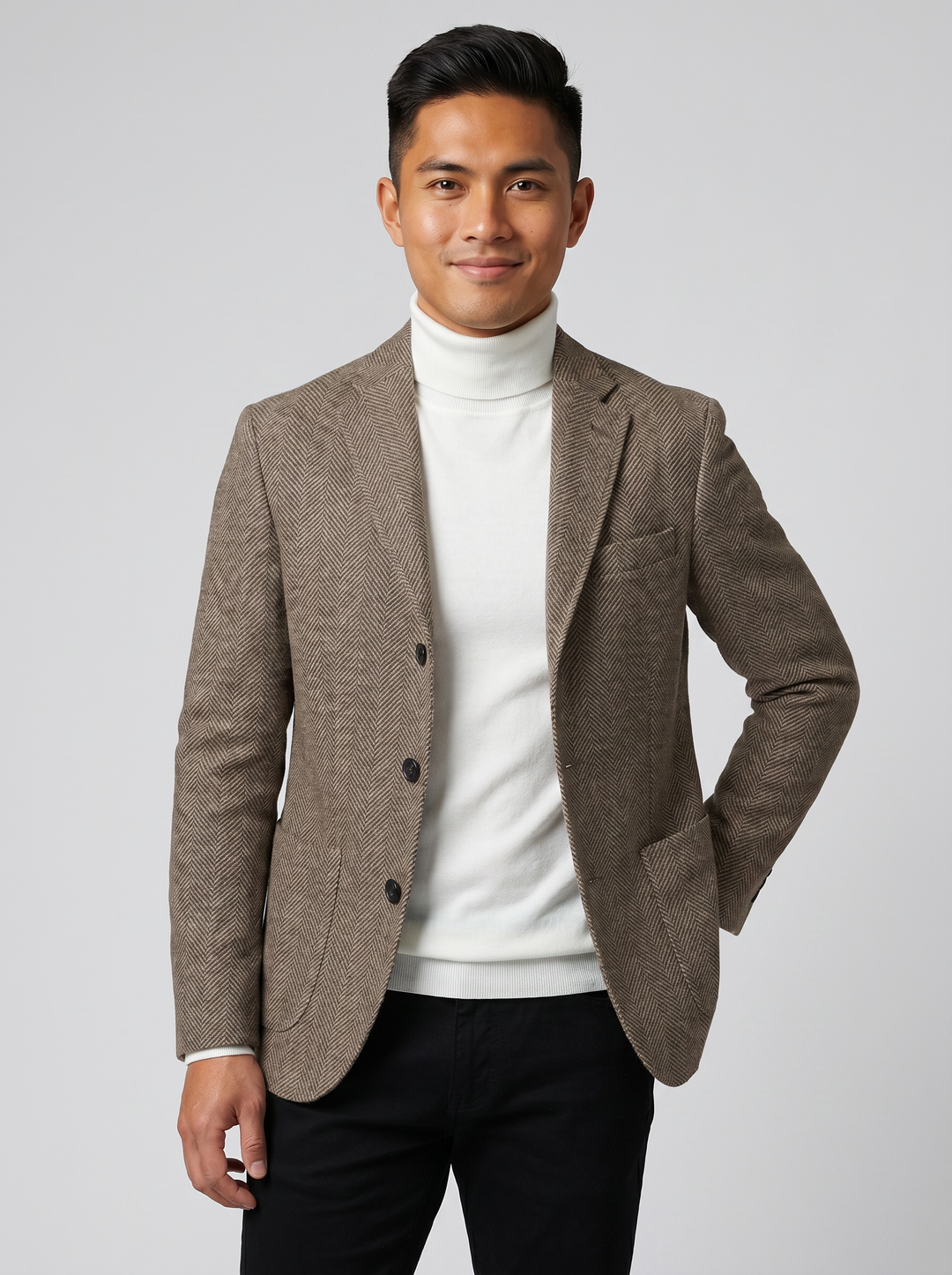 Men's Blazer – Herringbone Wool