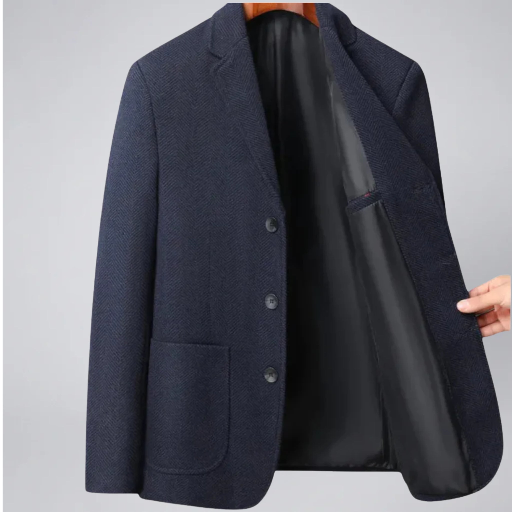 Celestiella - Men’s Herringbone Wool Blazer