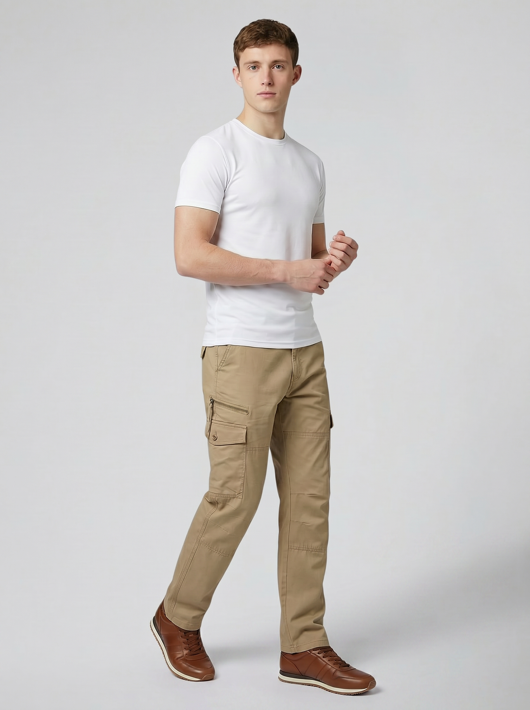 Men's Multi-Pocket Cargo Trousers – Durable Utility Street Style