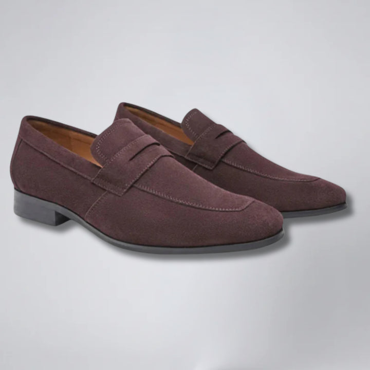 Men's Plain-Toe Suede Loafers – Clean Minimal Daily Comfort