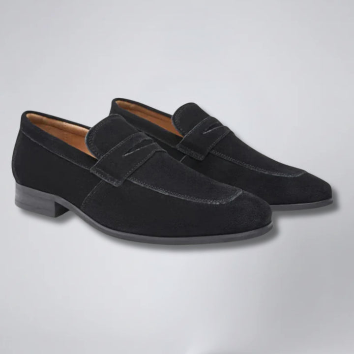 Men's Plain-Toe Suede Loafers – Clean Minimal Daily Comfort