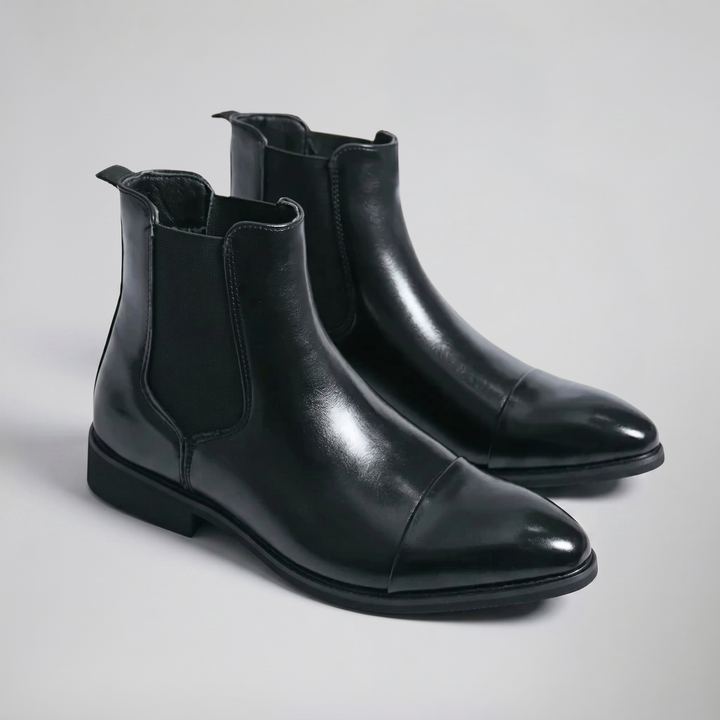 Men’s Polished Leather Chelsea Boots | Celestiella