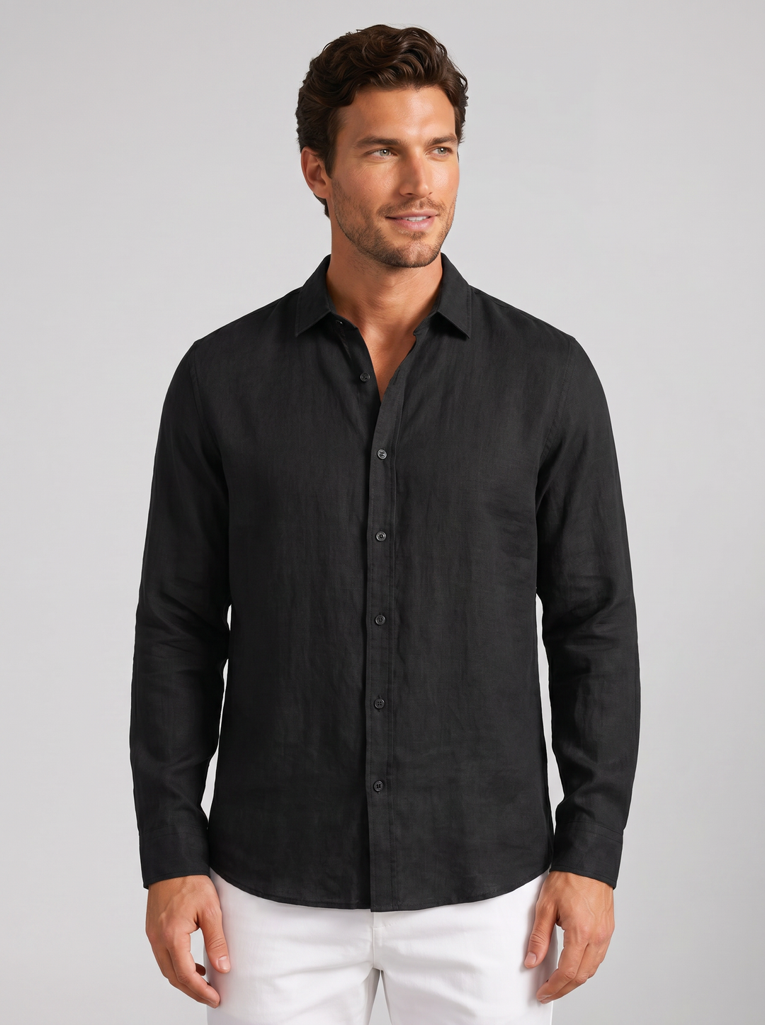 Men's Pure Linen Shirt – Breathable Relaxed Summer Essential