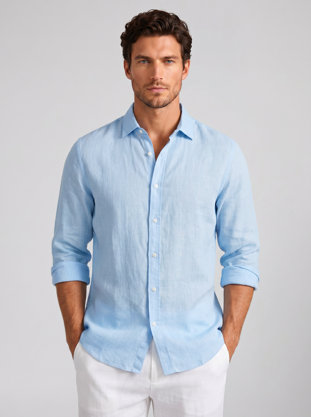 Men's Pure Linen Shirt – Breathable Relaxed Summer Essential