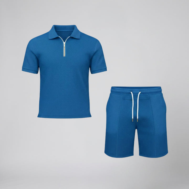 Men's Co-ord Set – Quarter-Zip Polo & Shorts