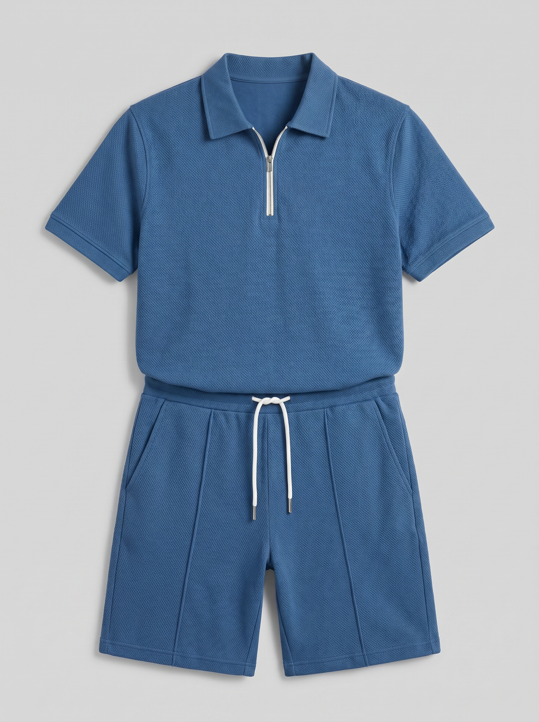 Men's Co-ord Set – Quarter-Zip Polo & Shorts