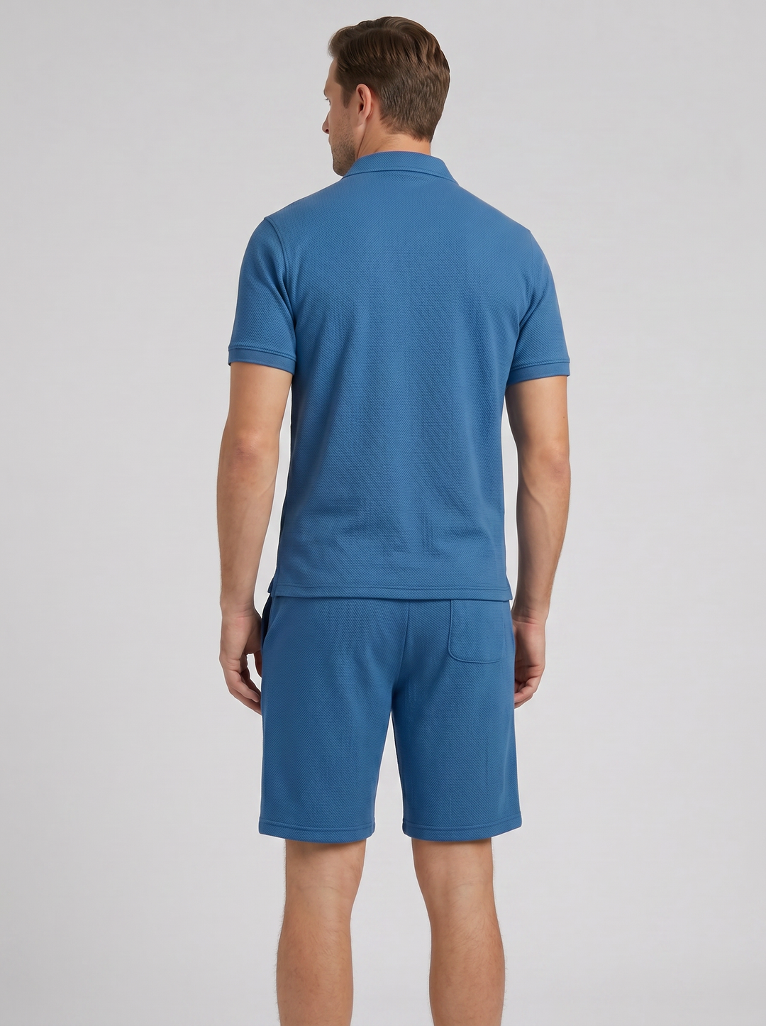 Men's Co-ord Set – Quarter-Zip Polo & Shorts