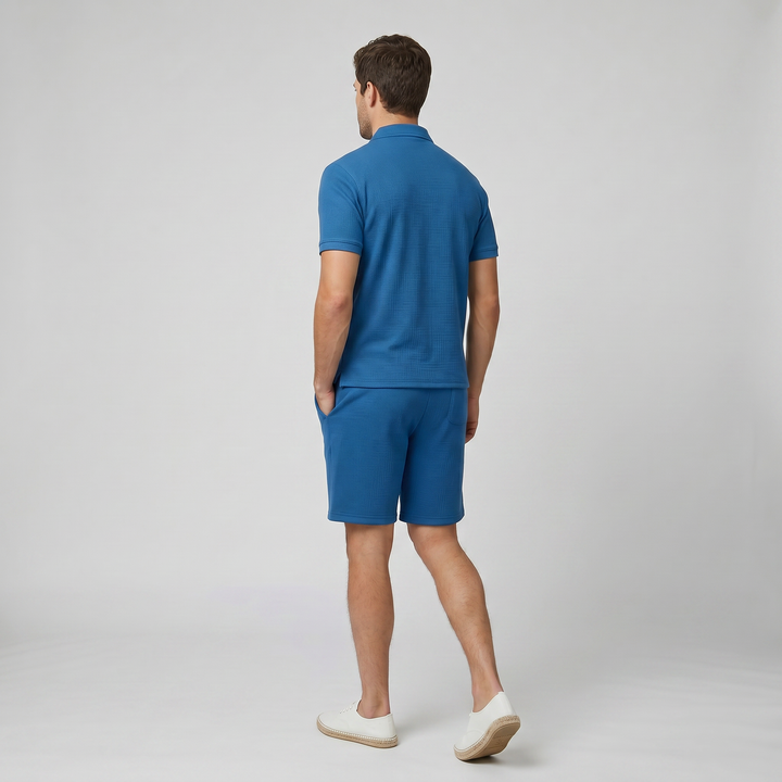 Men's Co-ord Set – Quarter-Zip Polo & Shorts