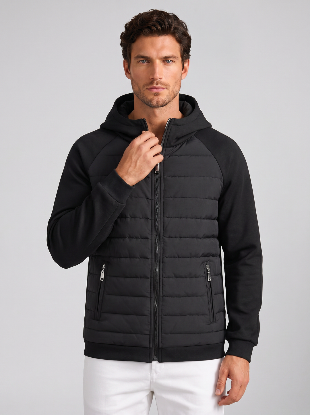 Men's Quilted Jacket – Lightweight Hooded