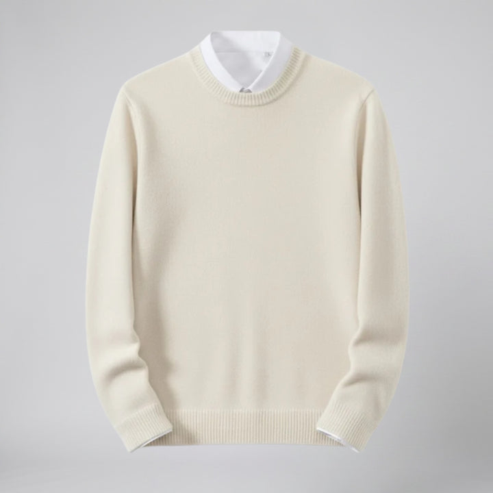 Men’s Cashmere Crew Neck Sweater - Relaxed Fit | Celestiella