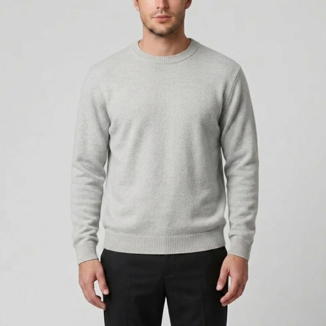Men’s Cashmere Crew Neck Sweater - Relaxed Fit | Celestiella