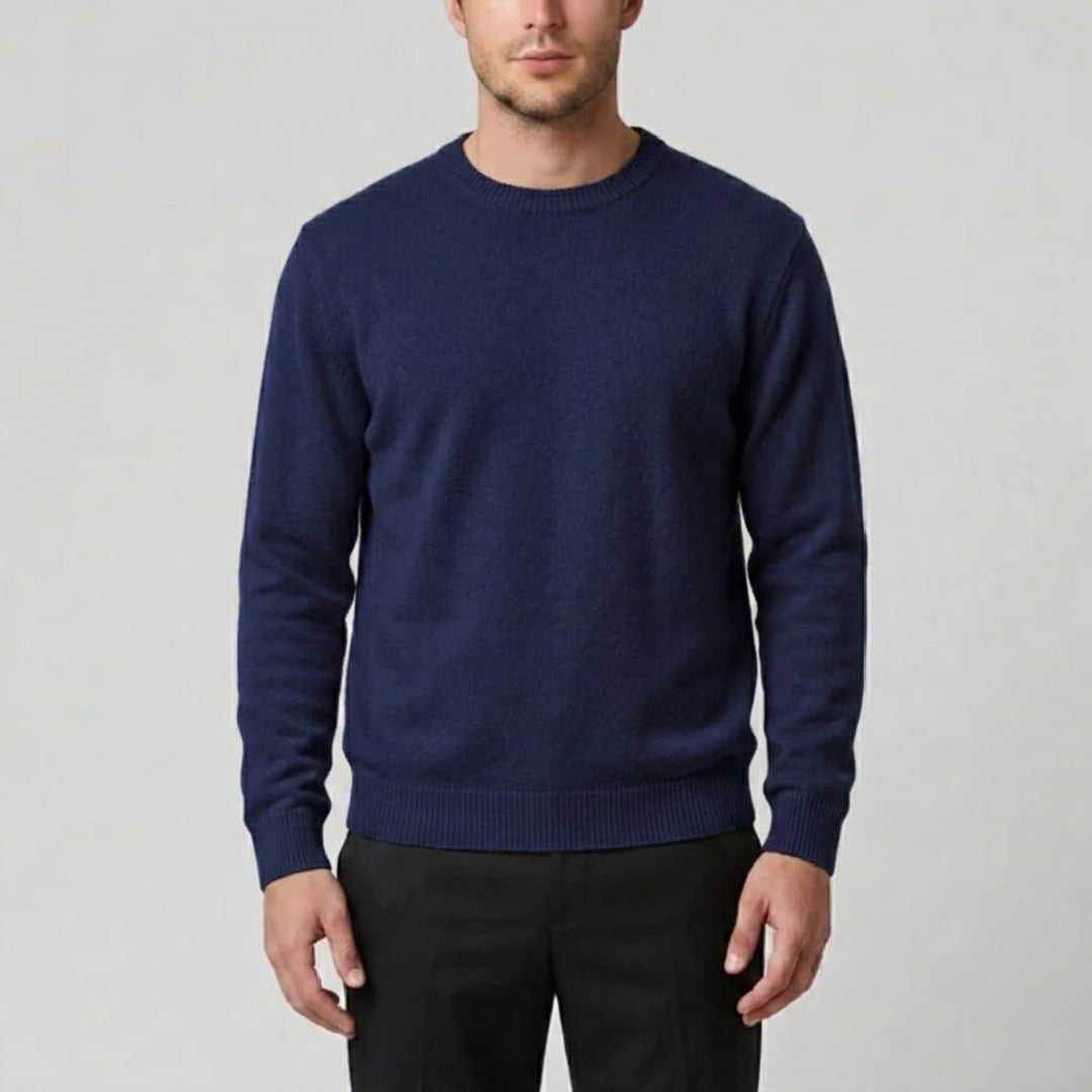 Men’s Cashmere Crew Neck Sweater - Relaxed Fit | Celestiella