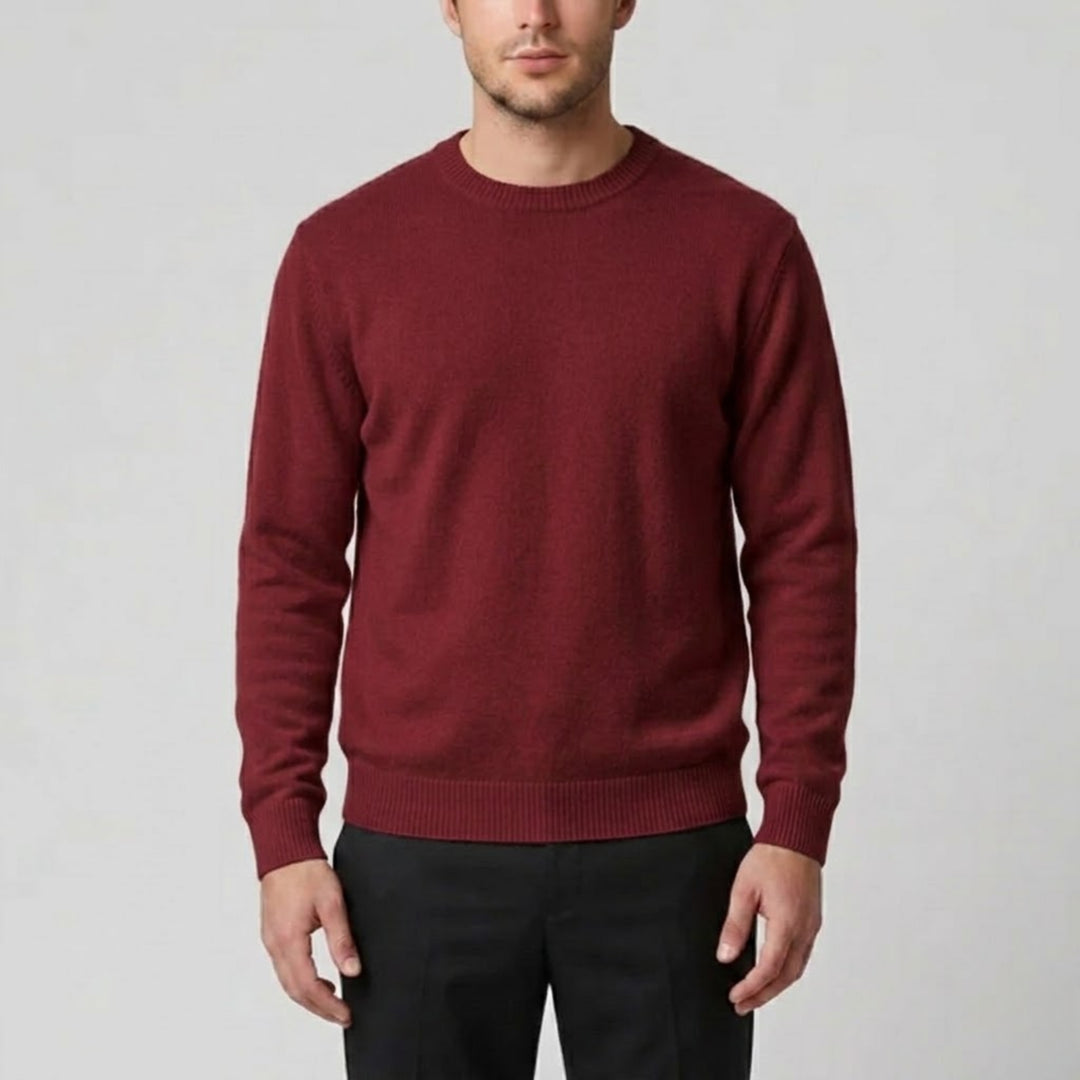 Men’s Cashmere Crew Neck Sweater - Relaxed Fit | Celestiella