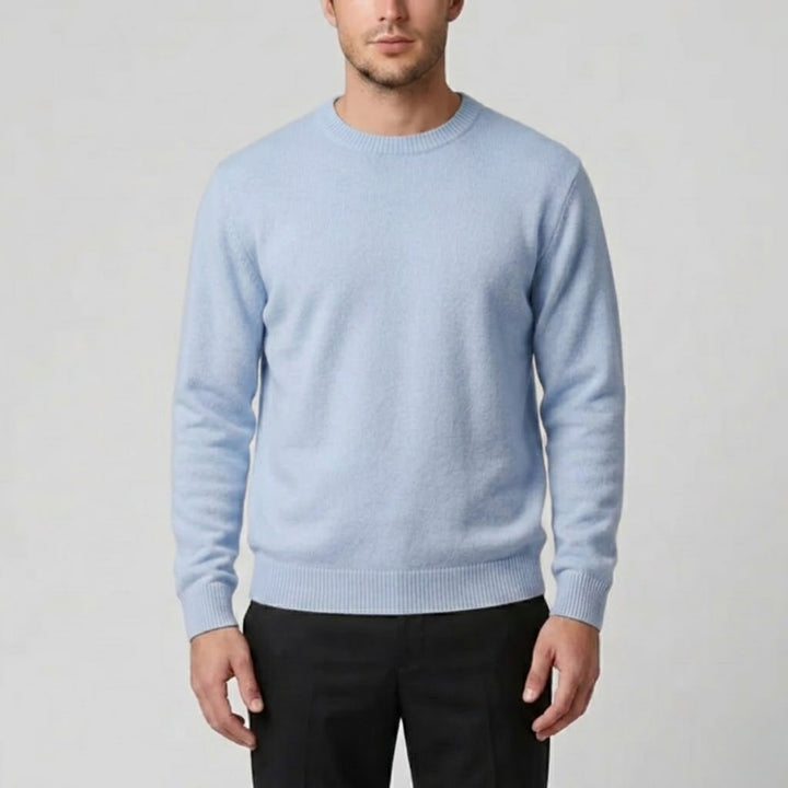 Men’s Cashmere Crew Neck Sweater - Relaxed Fit | Celestiella