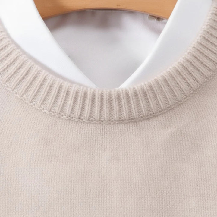 Men’s Cashmere Crew Neck Sweater - Relaxed Fit | Celestiella