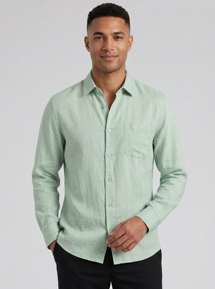 Men's Linen Shirt – Relaxed Long-Sleeve