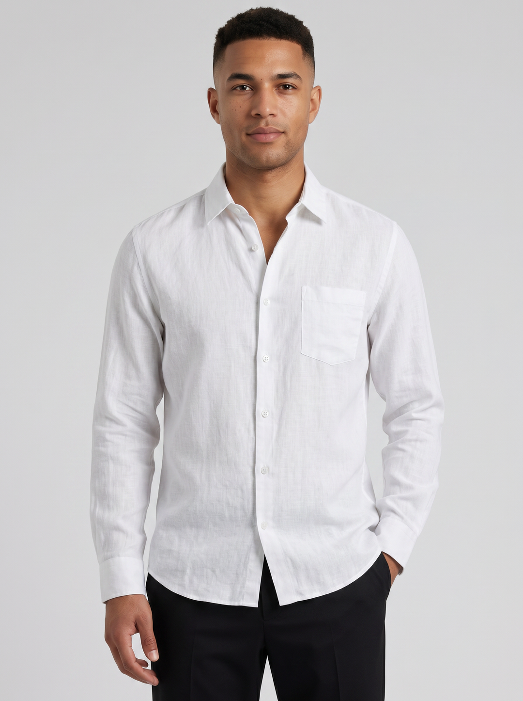 Men's Linen Shirt – Relaxed Long-Sleeve