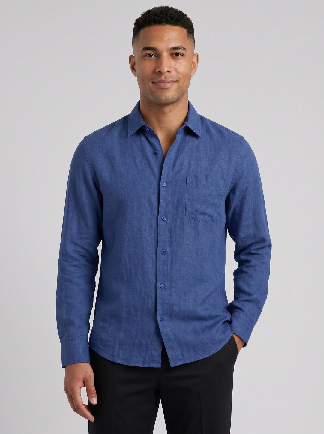 Men's Linen Shirt – Relaxed Long-Sleeve
