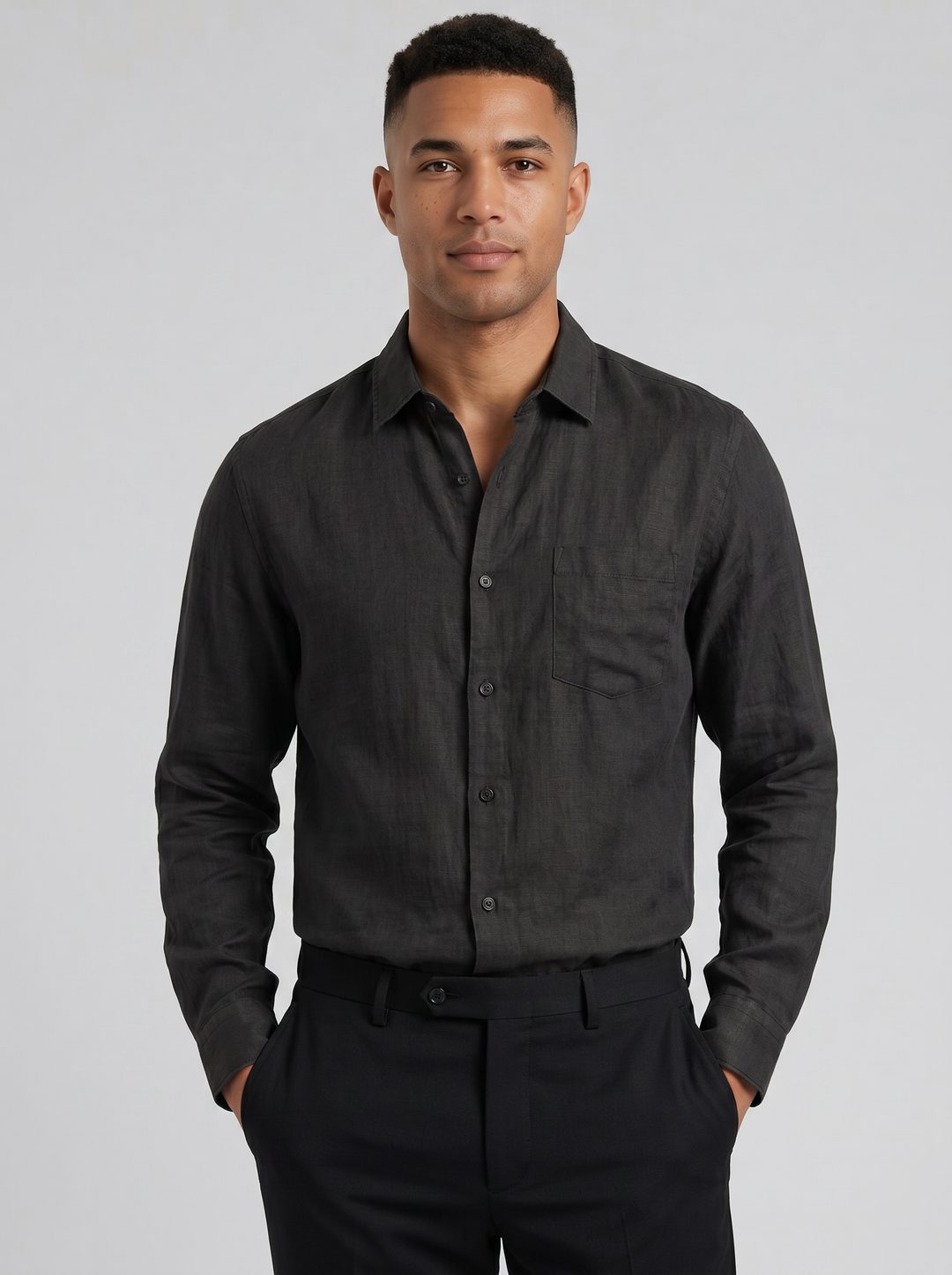 Men's Linen Shirt – Relaxed Long-Sleeve