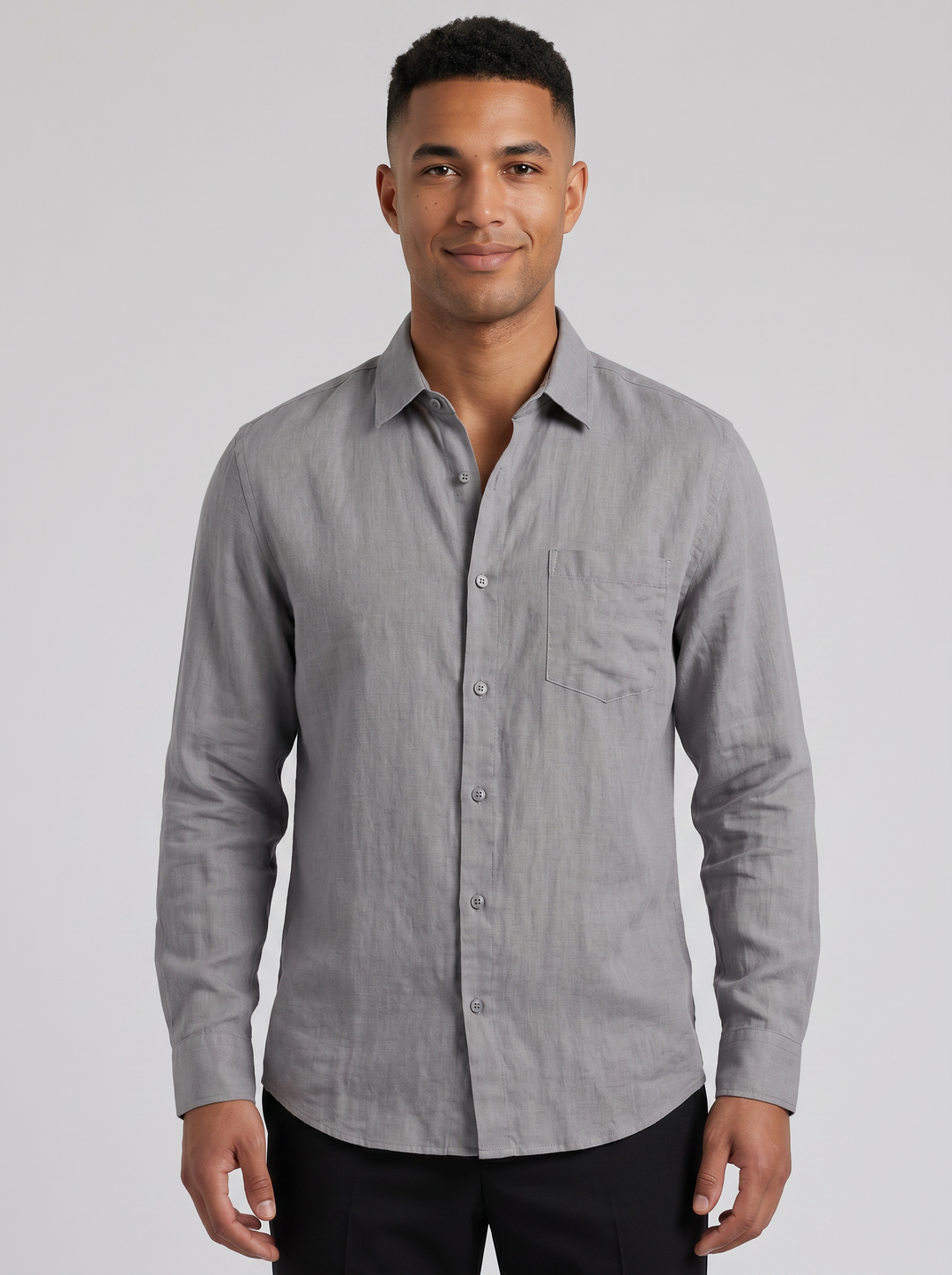 Men's Linen Shirt – Relaxed Long-Sleeve