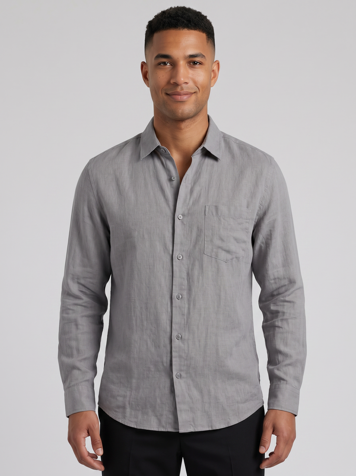 Men's Linen Shirt – Relaxed Long-Sleeve
