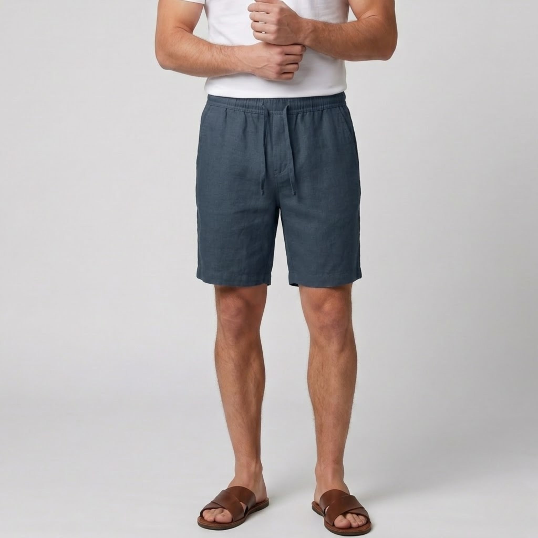 Men’s Relaxed Linen Shorts | Celestiella