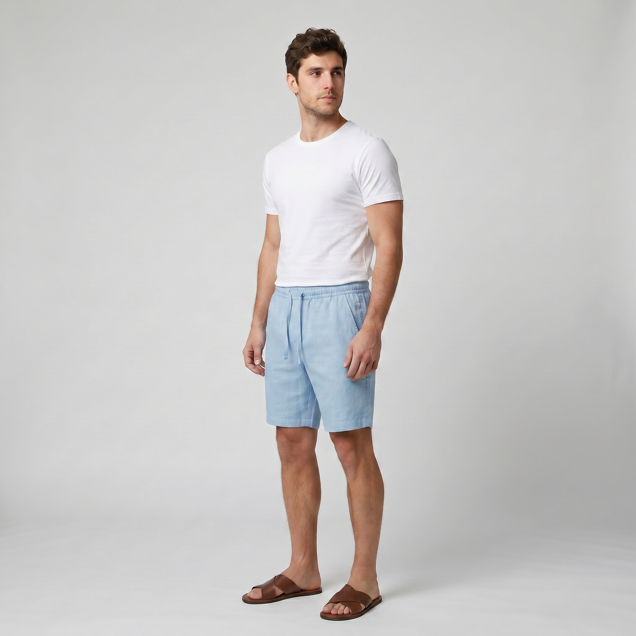 Men’s Relaxed Linen Shorts | Celestiella