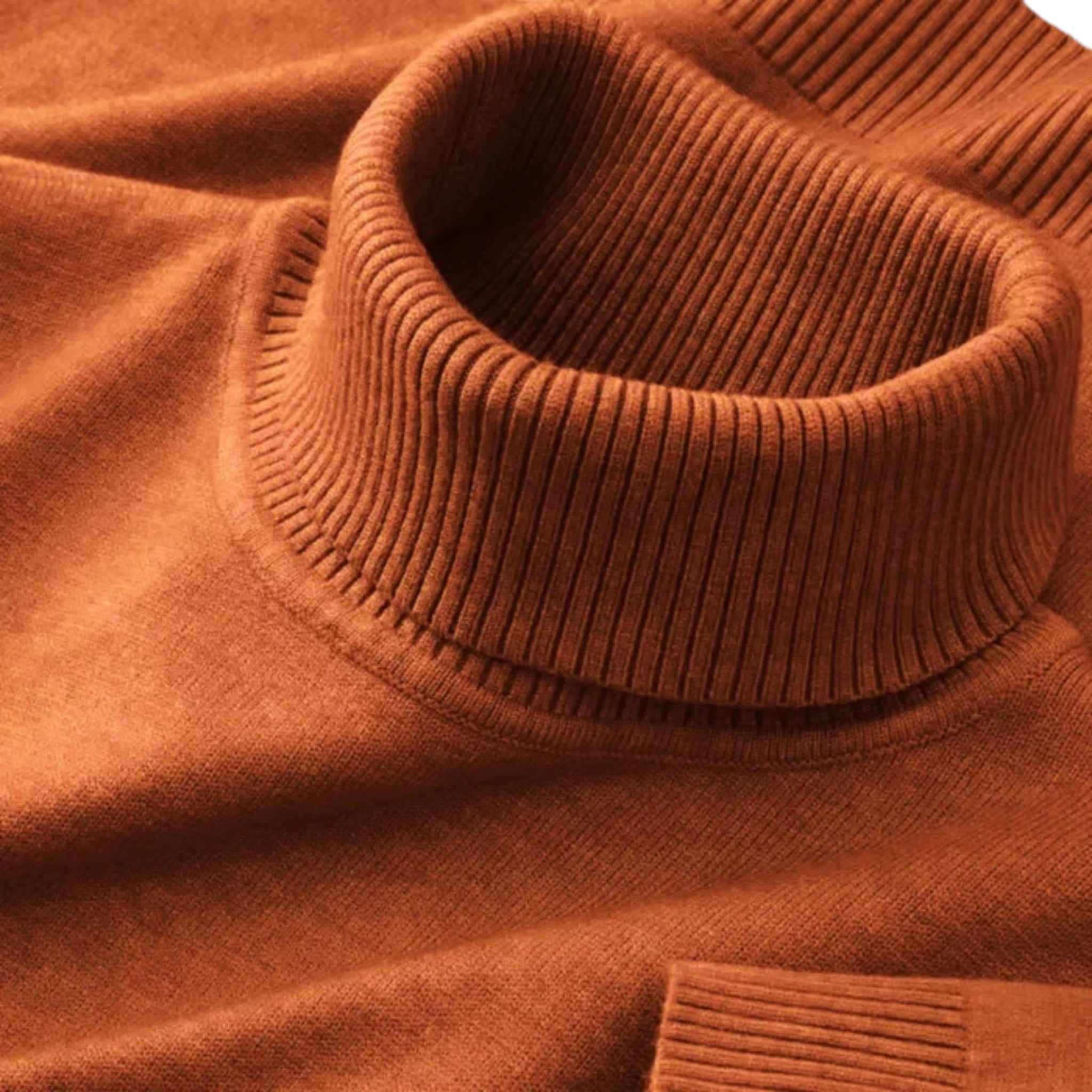 Celestiella - Men’s Ribbed Merino Roll-Neck Jumper