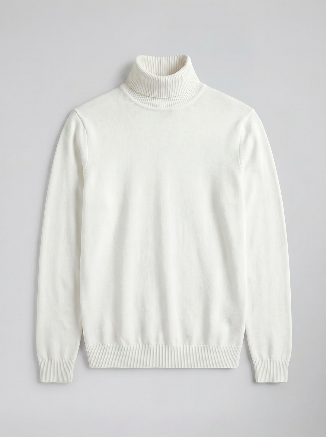 Men's Merino Jumper – Ribbed Roll-Neck