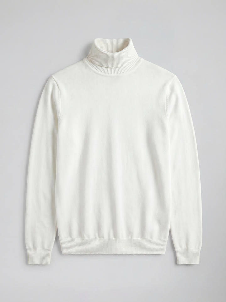 Men's Merino Jumper – Ribbed Roll-Neck