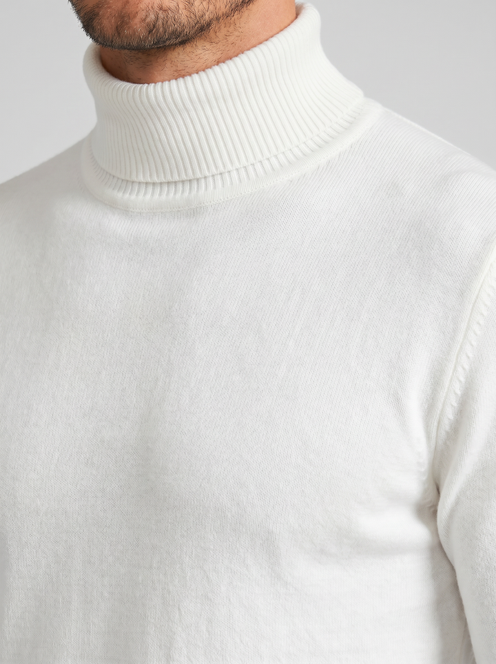 Men's Merino Jumper – Ribbed Roll-Neck
