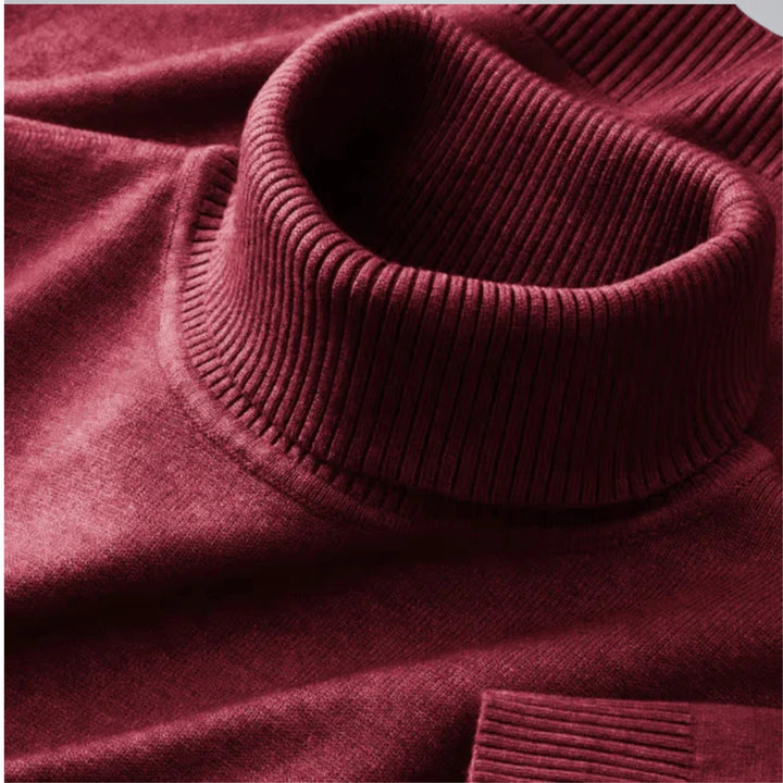 Men's Merino Jumper – Ribbed Roll-Neck