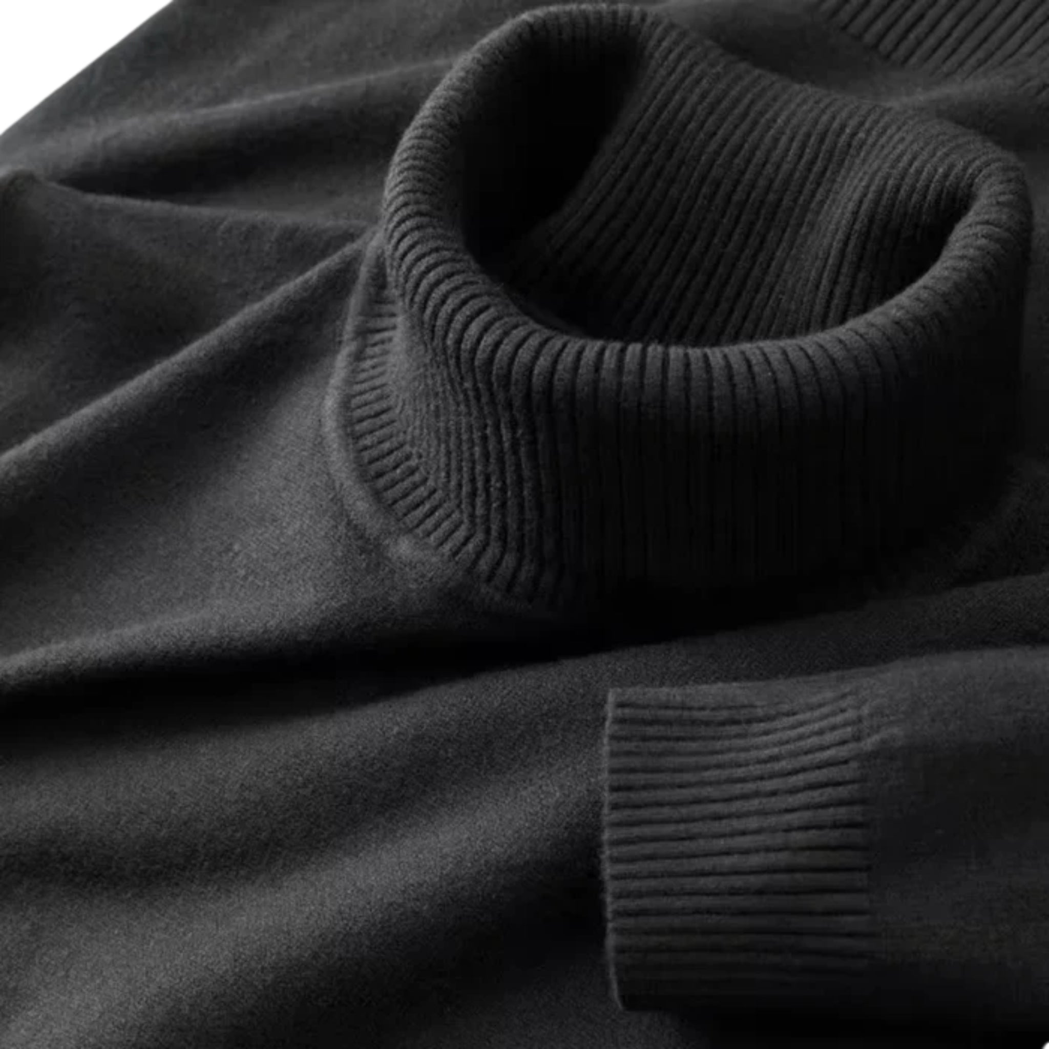 Celestiella - Men’s Ribbed Merino Roll-Neck Jumper