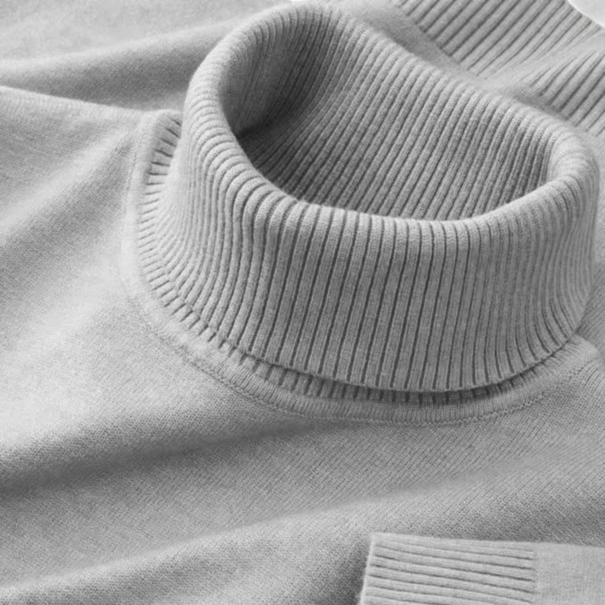 Celestiella - Men’s Ribbed Merino Roll-Neck Jumper