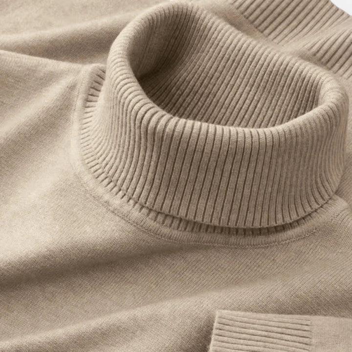 Men's Merino Jumper – Ribbed Roll-Neck