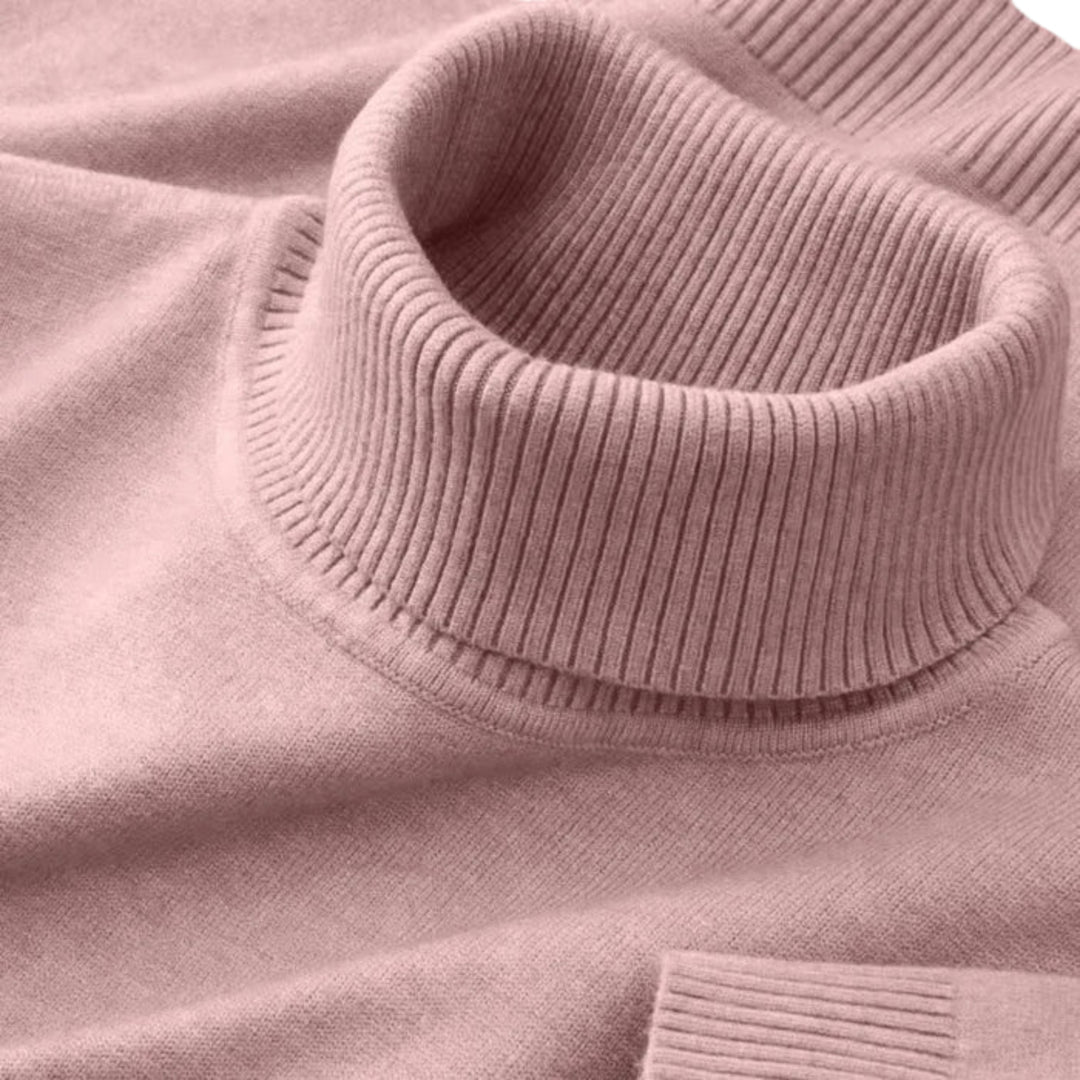 Men's Merino Jumper – Ribbed Roll-Neck