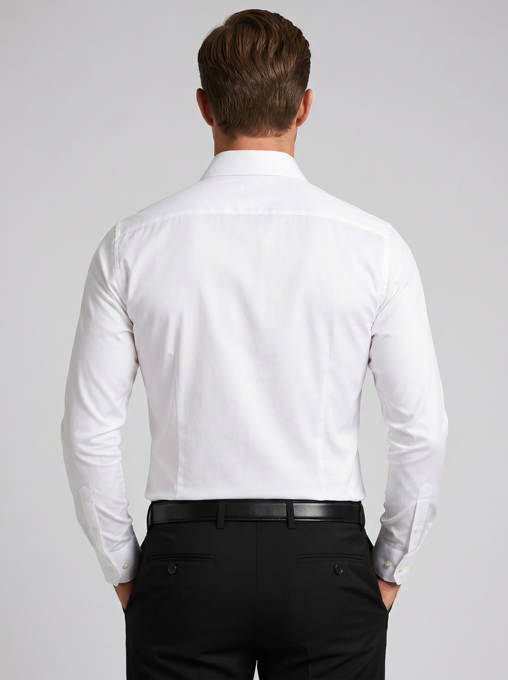 Men's Slim Fit Satin Dress Shirt – Tailored Smart Style
