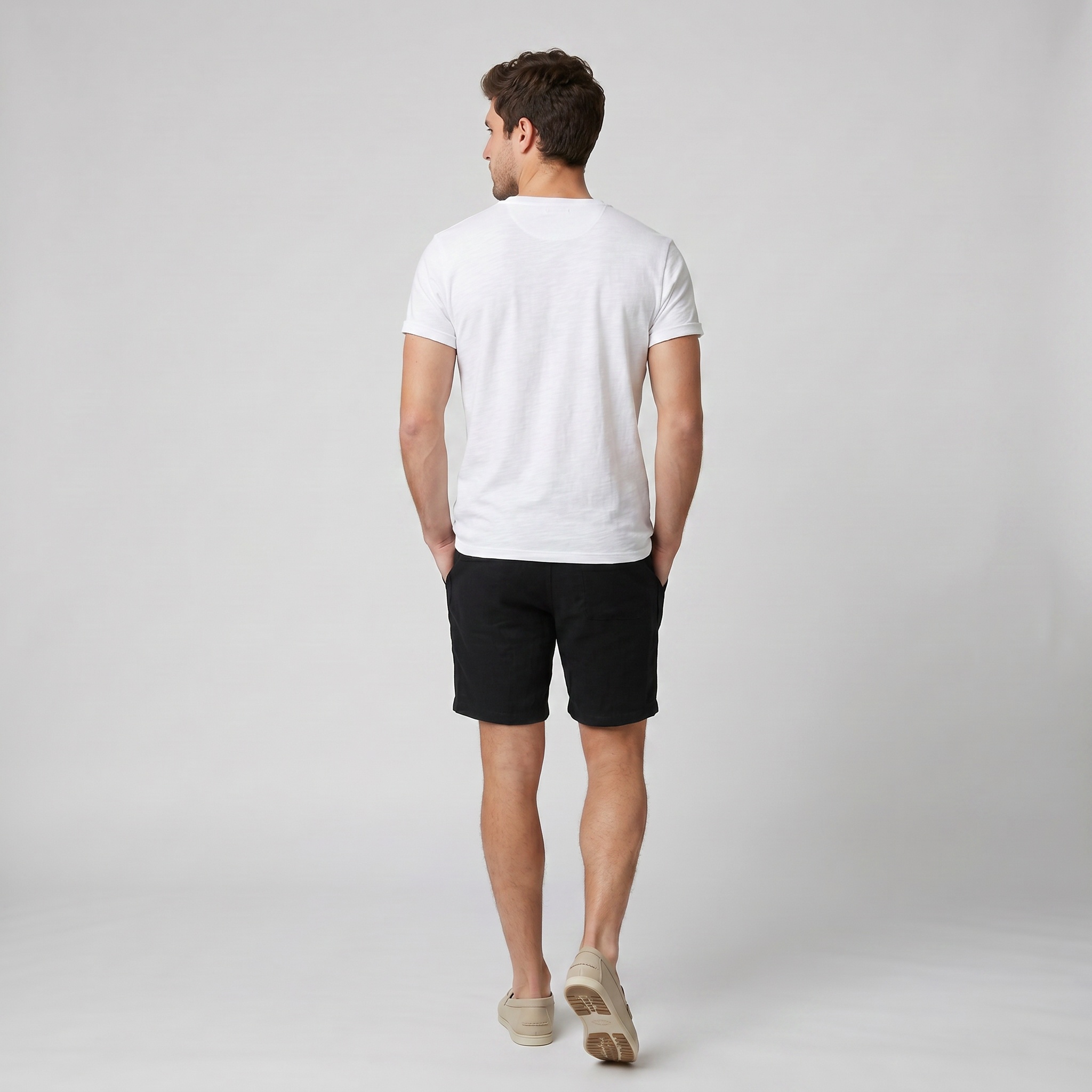 Men’s Short-Sleeve Cotton Henley Shirt | Celestiella